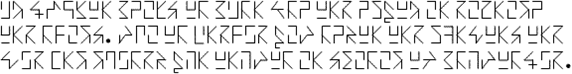 Sample text in the Four Segment Alphabet