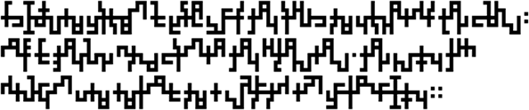 Sample text in Compact Phonetic Glyphs