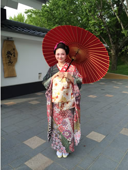 Woman in a kimono