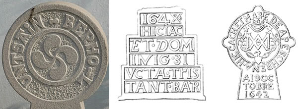 Examples of Basque-style lettering