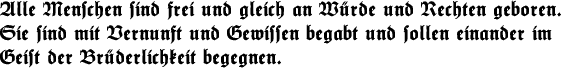 Sample text in Fraktur