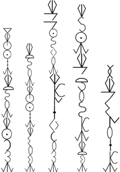 Sample text in the Mandrakard alphabet