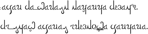 Sample text in Neo Tazaric in Tamil