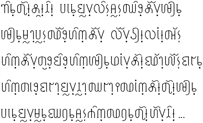 Sample text in New Mong