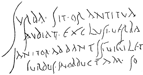 Sample text in Old Roman Cursive