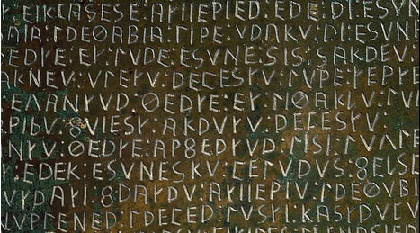 Sample inscription in the Umbrian alphabet