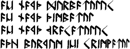 Sample text in Uruk Runes