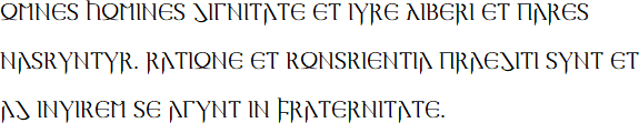 Sample text in the Alphabetum Gothorum alphabet