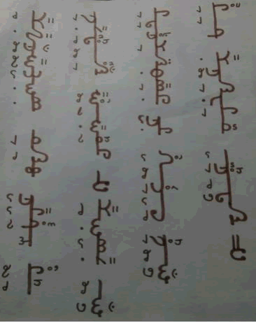 Sample text in the Balin-silel alphabet