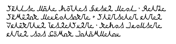 Sample text in the Caralhûnan