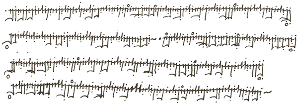 Sample text in the Eriseci alphabet