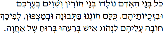 Sample text in Hebrew (with vowels)