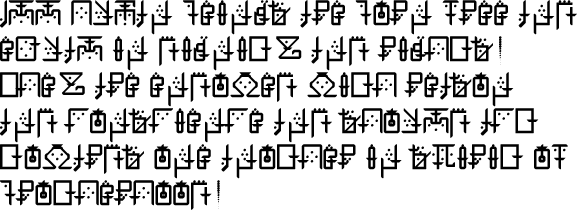 Sample text in the  Hermit Runes