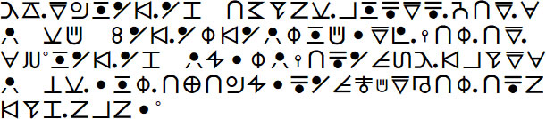 Sample text in the Hunter × Hunter Alphabet
