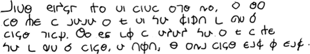 Sample text in the Ka Hakalama Hou
