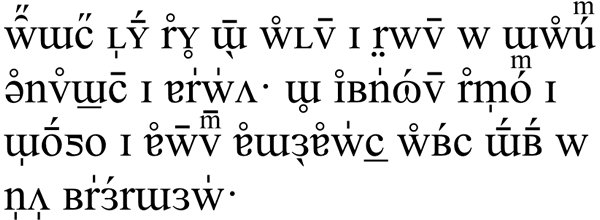Kajarte sample text in Polish