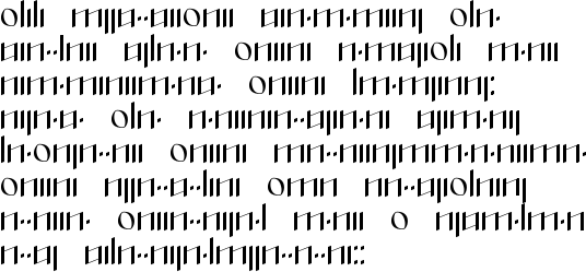 Printed sample text in Kalis