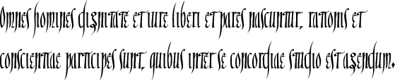 Sample text in Merovingian script