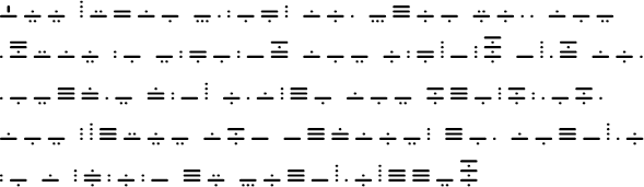 Sample text in Compact Morse Code (Printed version)
