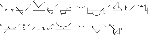 Sample text in Pitman Shorthand