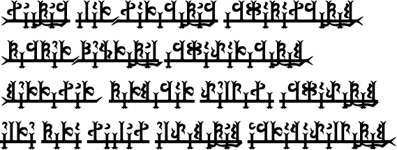 Sample text in Qahmaniyan