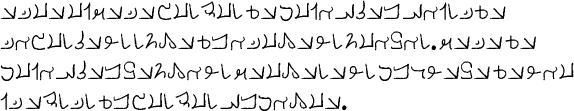 Sample text in the Shiwi alphabet and language