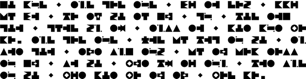 Sample text in Simgeul (regular version)