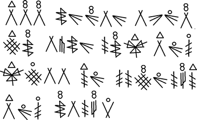 Sample text in Vargish Runes