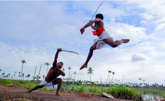 Photo of a men fighting with swords