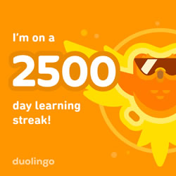 2,500 days of Duolingo