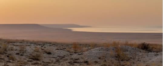 Steppe landscape in Kazakhstan