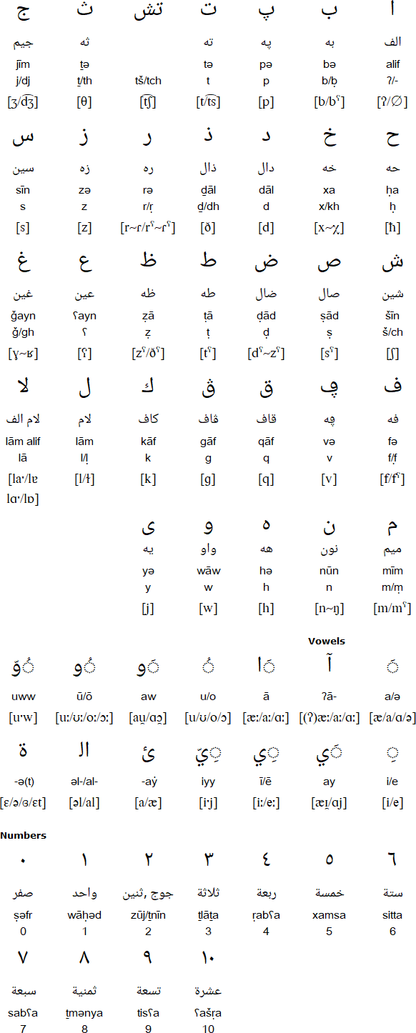 Algerian Arabic language