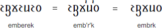 example of the e diacritic