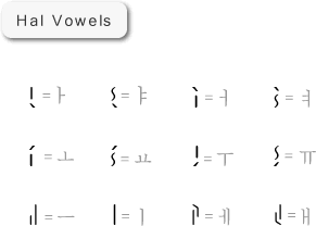 Hal vowels