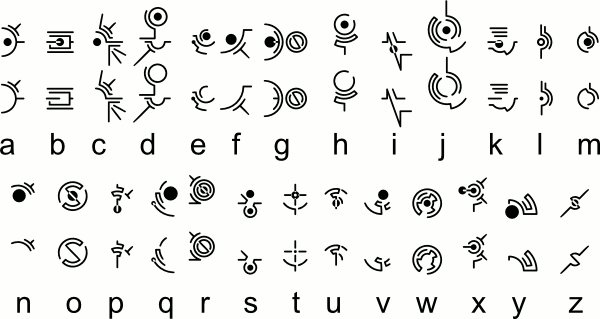 Hymmnos alphabet