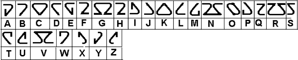 Mesa-4 alphabet