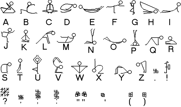 The Posiga alphabet