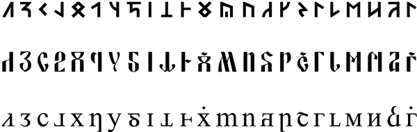 Comparison of Vasteran fonts